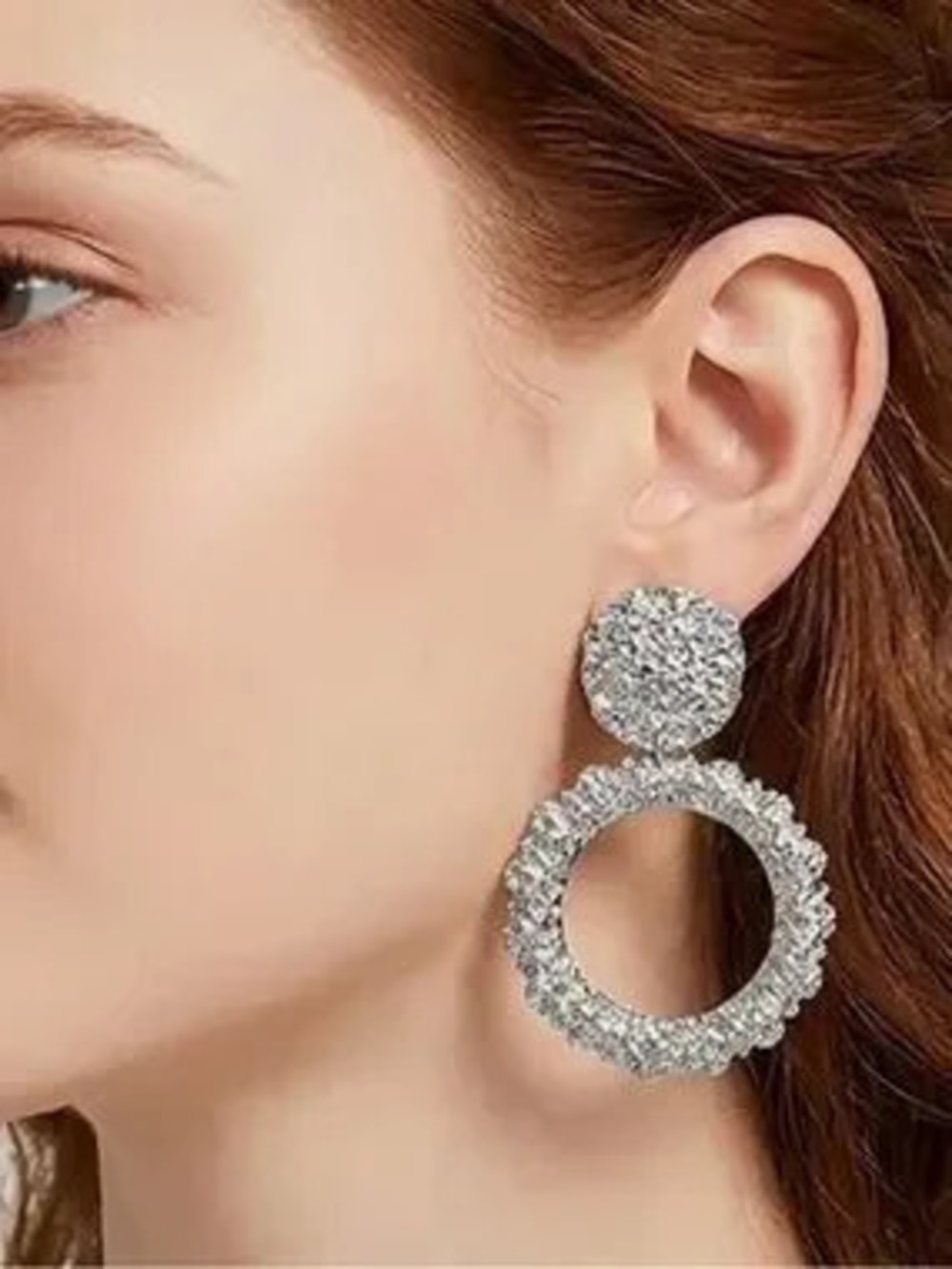 Silver Open Circle Earrings (5024)